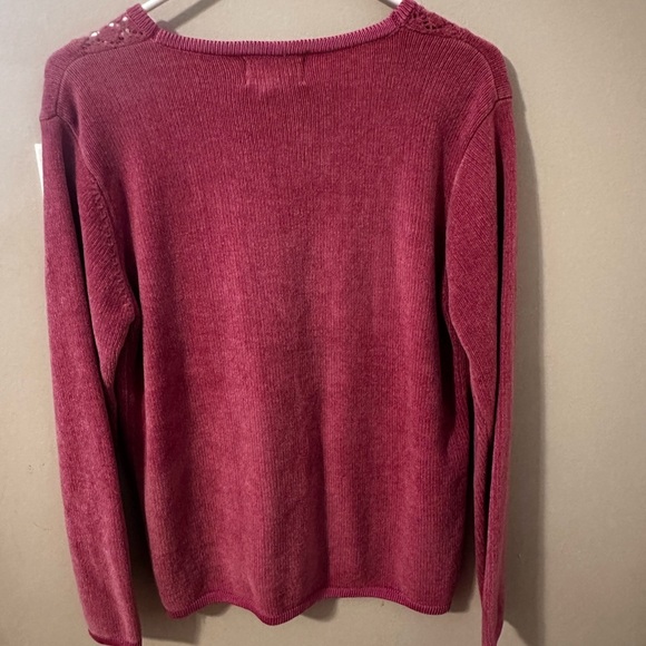 Jenny Vintage Cardigan M Womens Pink Knit Cottagecore Sweater Y2K Grandma VTG - Picture 7 of 10